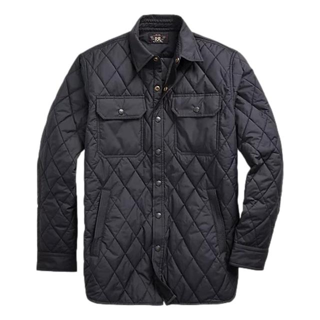 Quilted Shirt Jacket Polo Black Product Image