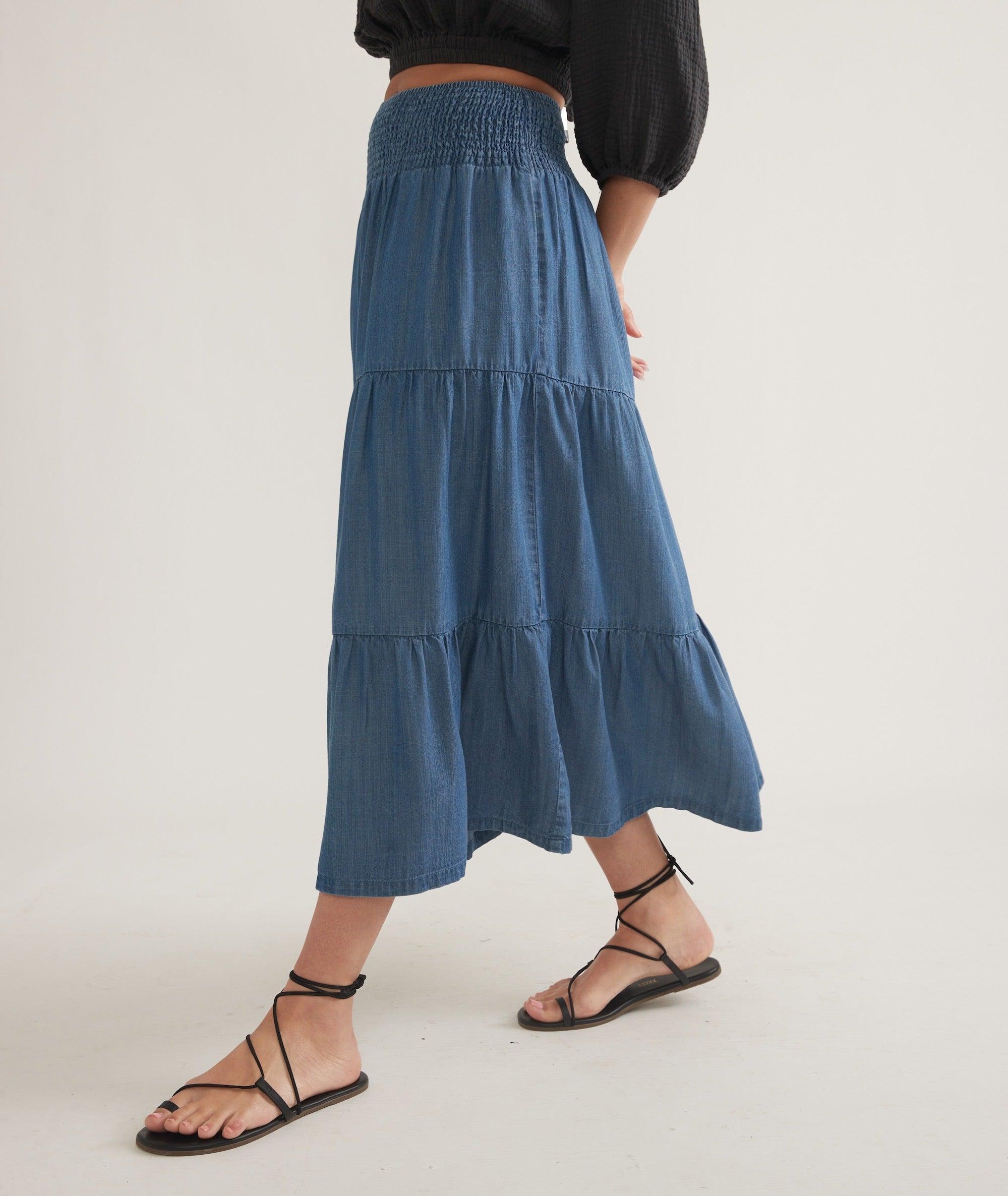 Corinne Chambray Maxi Skirt Product Image