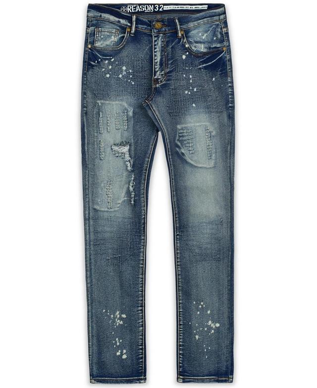 Reason Mens Big and Tall Stitchworks Skinny Denim Jeans Product Image