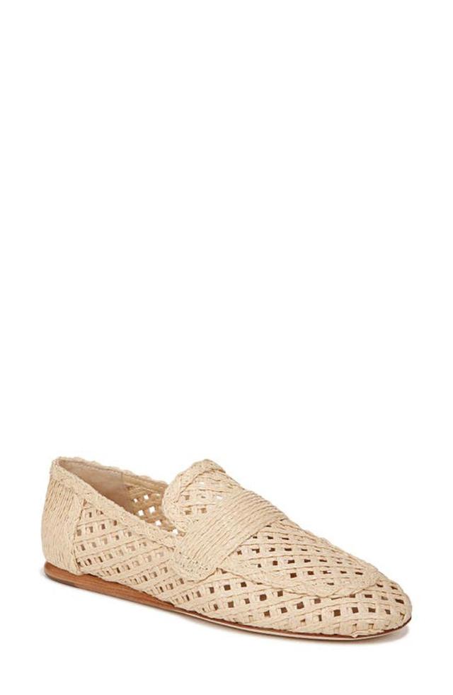 Davis Flat Raffia Loafers In Natural Product Image