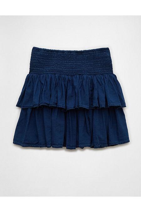 AE High-Waisted Tiered Mini Skort Women's Product Image