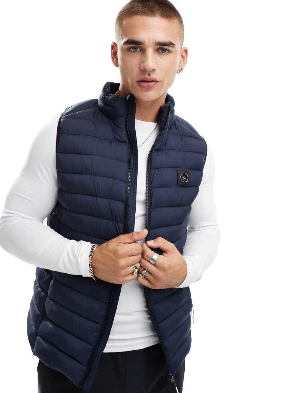 Marshall Artist vest in navy  Product Image