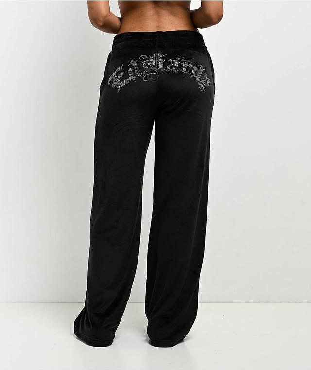 Ed Hardy Tiger Head Black Velour Sweatpants Product Image