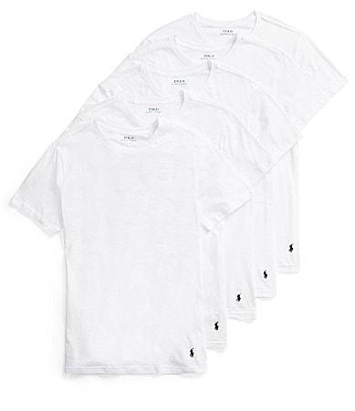 Polo Ralph Lauren 5-Pack Slim Fit Logo Embroidered Crewneck Undershirts Product Image