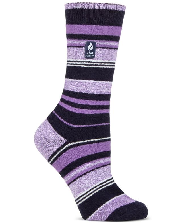 Heat Holders Womens Ultra Lite Heather Stripe Crew Socks Product Image