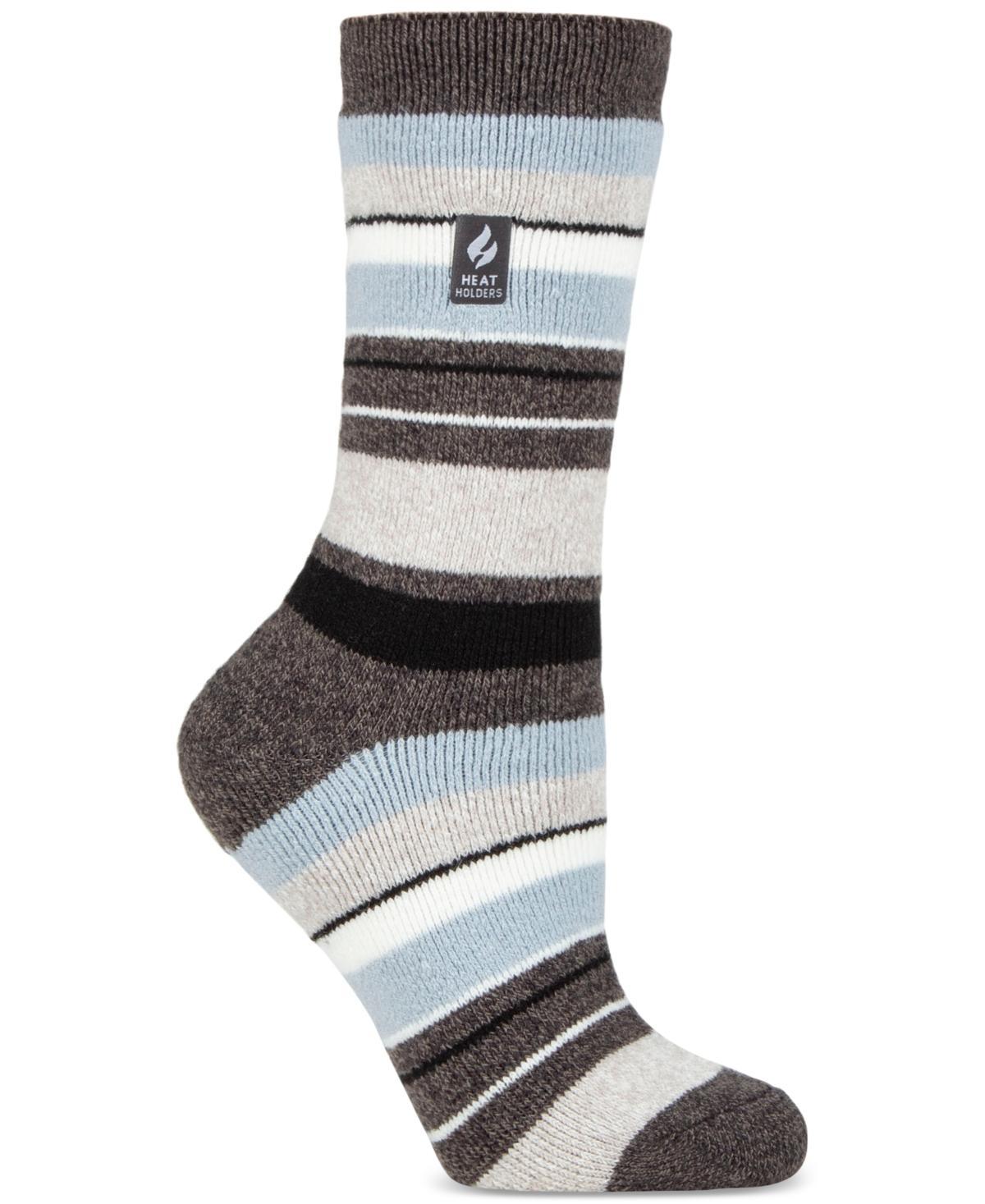 Heat Holders Womens Lite Peony Multi Stripe Crew Socks Product Image