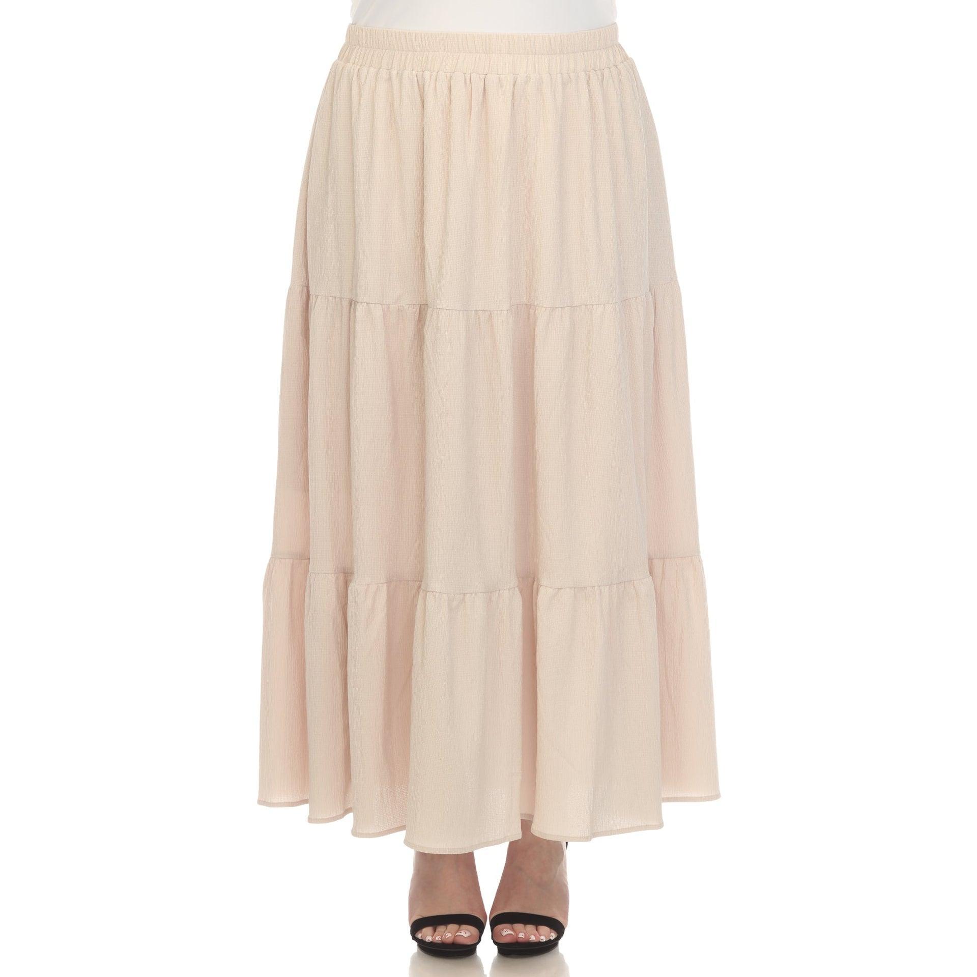 Pleated Tiered Maxi Skirt - Plus Product Image