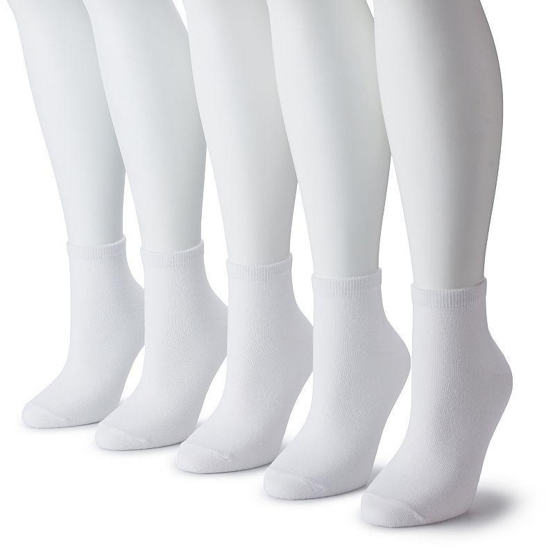 Womens Sonoma Goods For Life 5 Pack Neutral Color Quarter Socks Product Image