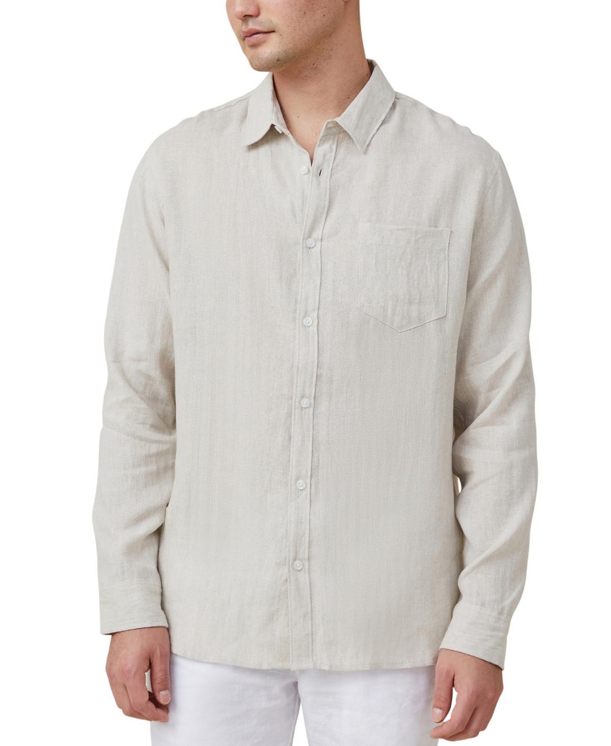 Cotton On Mens Linen Long Sleeve Shirt Product Image