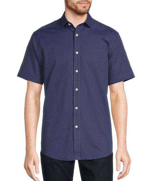 Murano Classic Fit Geometric Diamond Print Dobby Short Sleeve Shirt Product Image