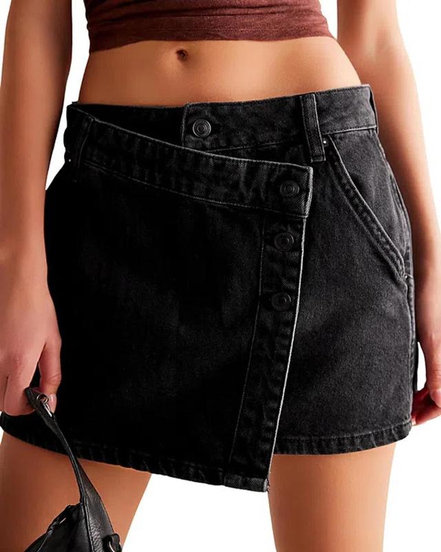 Wynne Denim Skirt In Eclipse Product Image