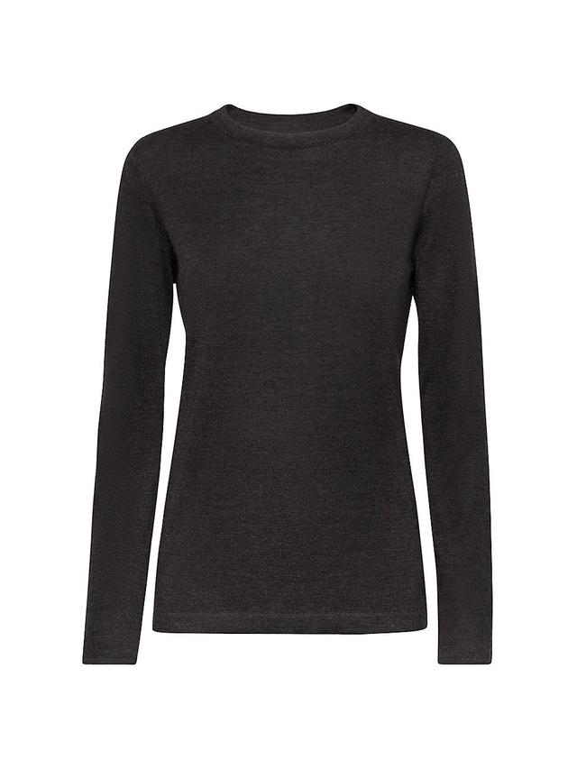 Womens Cashmere and Silk Lightweight Sweater Product Image