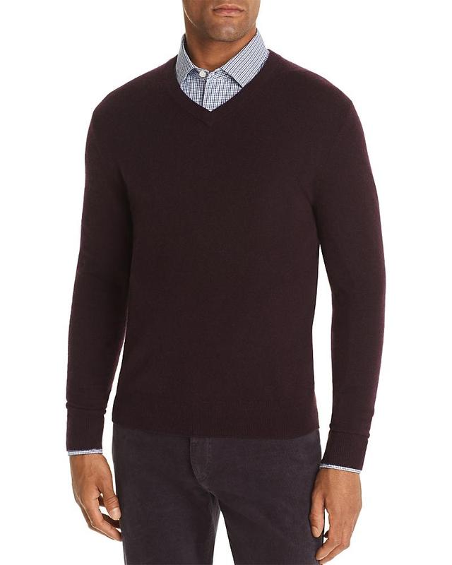 The Mens Store at Bloomingdales Ocean Blue Cashmere V-Neck Sweater - Exclusive Product Image