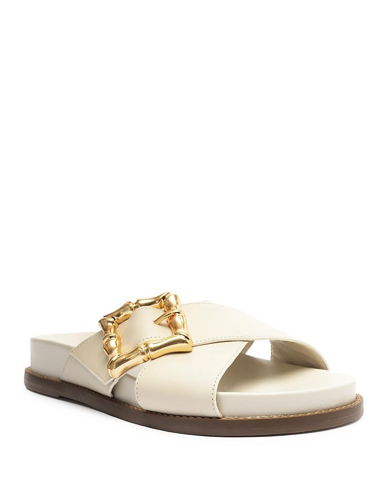 Schutz Womens Enola Crossover Strap Slide Sandals Product Image