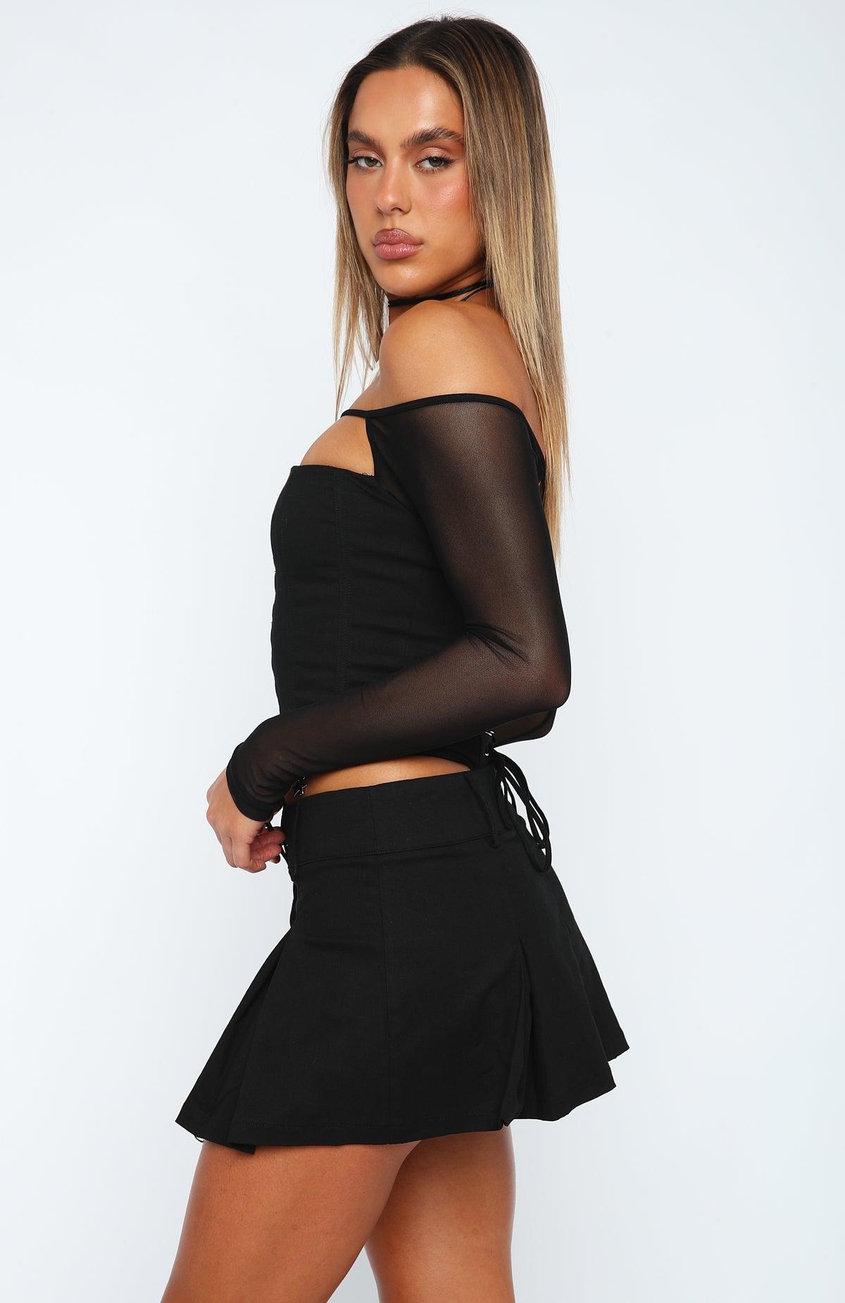 The Jacob Mini Skirt Black Product Image