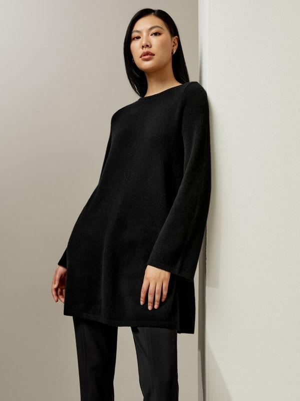 Pullover Mid-length Cashmere Sweater Product Image