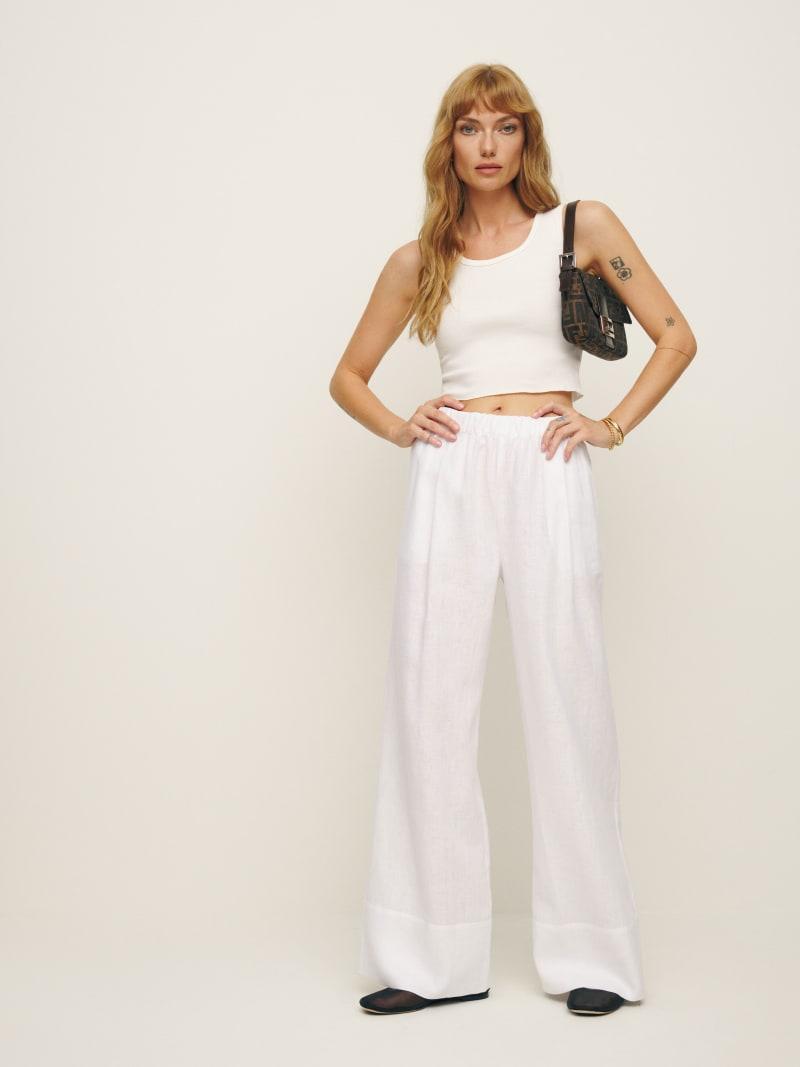 Fernando Wide Leg Linen Pant Product Image