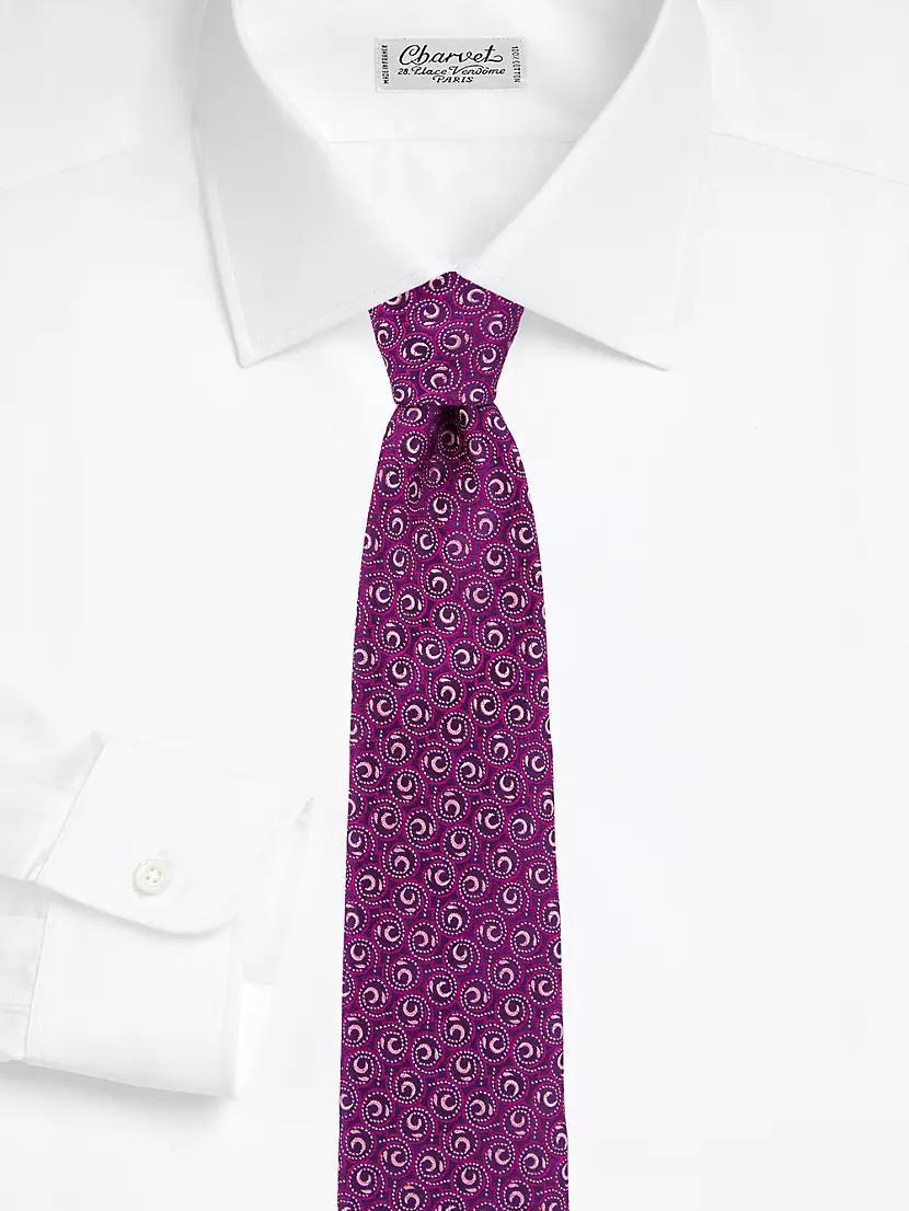 Neat Swirl Bean Silk Tie Product Image