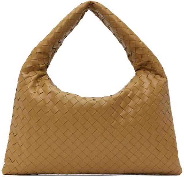 Small Hop Leather Shoulder Bag In Dark Praline Product Image