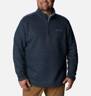 Mens Columbia Hart Mountain Fleece Quarter-Zip Pullover Dark Grey Product Image