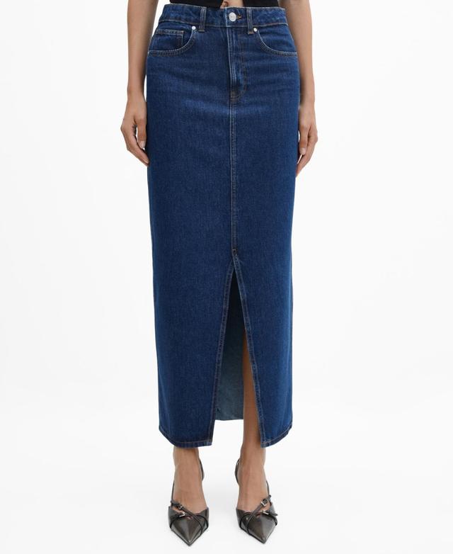 MANGO - Slit denim skirt - 3XL - Women Product Image