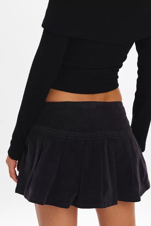 Ecote Shaina Corduroy Pleated Micro Mini Skort Product Image