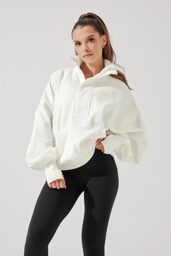 Ooey Gooey Half Zip Sweater - Almond Milk Product Image