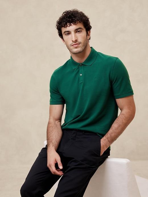 Slim Cotton Pique Polo Product Image