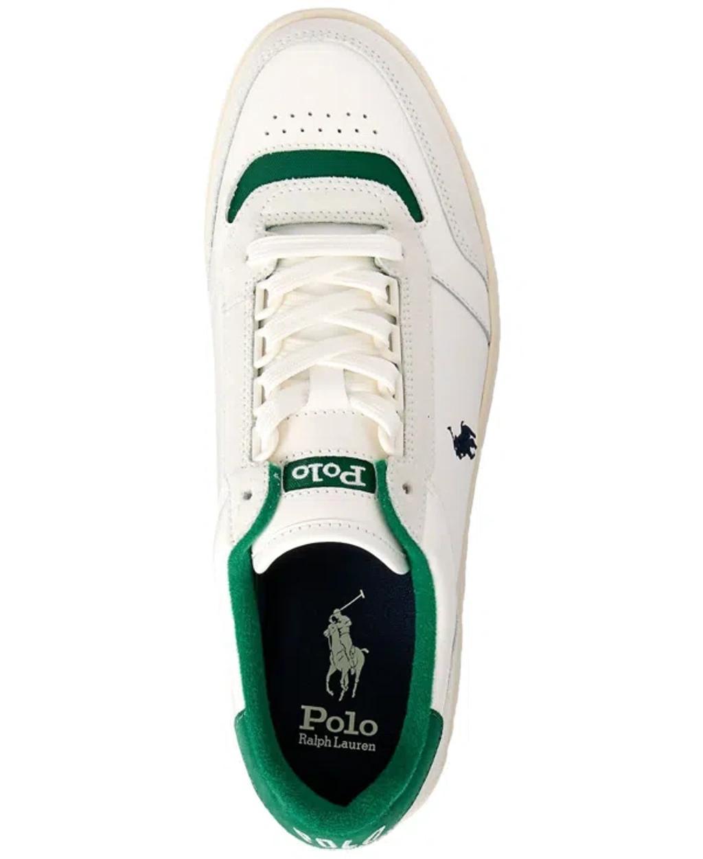 Men's Court Sport Lace-up Sneakers In Green,white Product Image