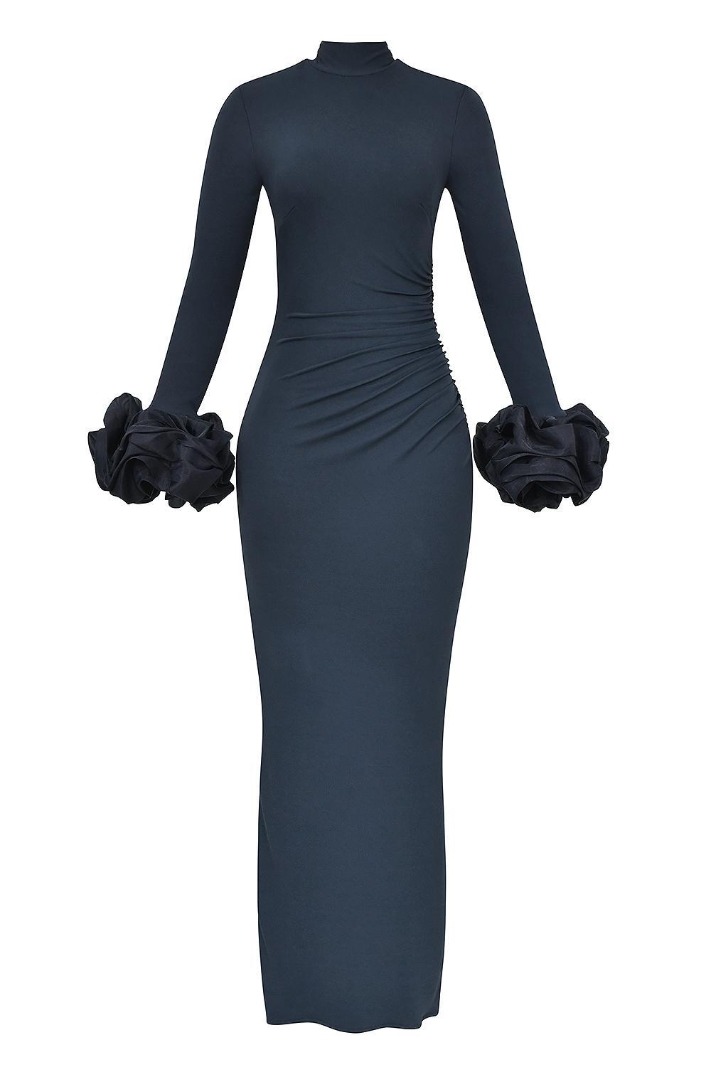 Fabienne Midnight Ruffle Sleeve Maxi Dress Product Image