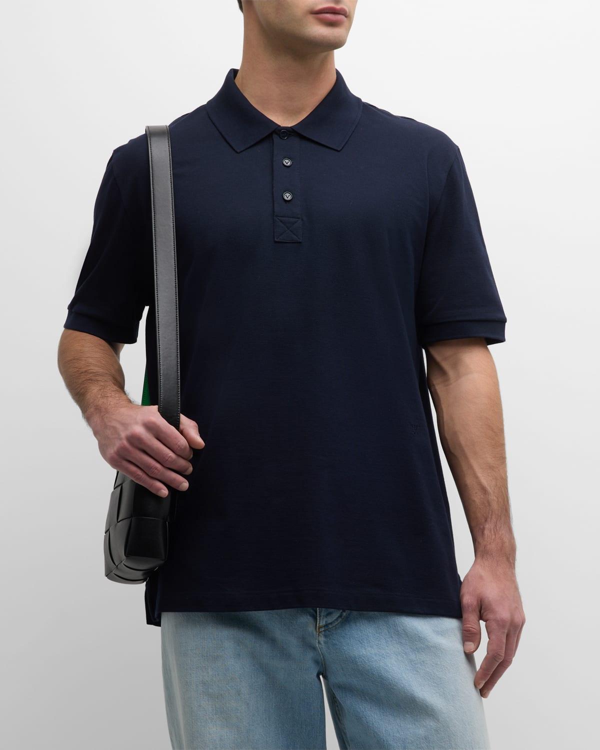 Bottega Veneta Solid Cotton Polo Product Image