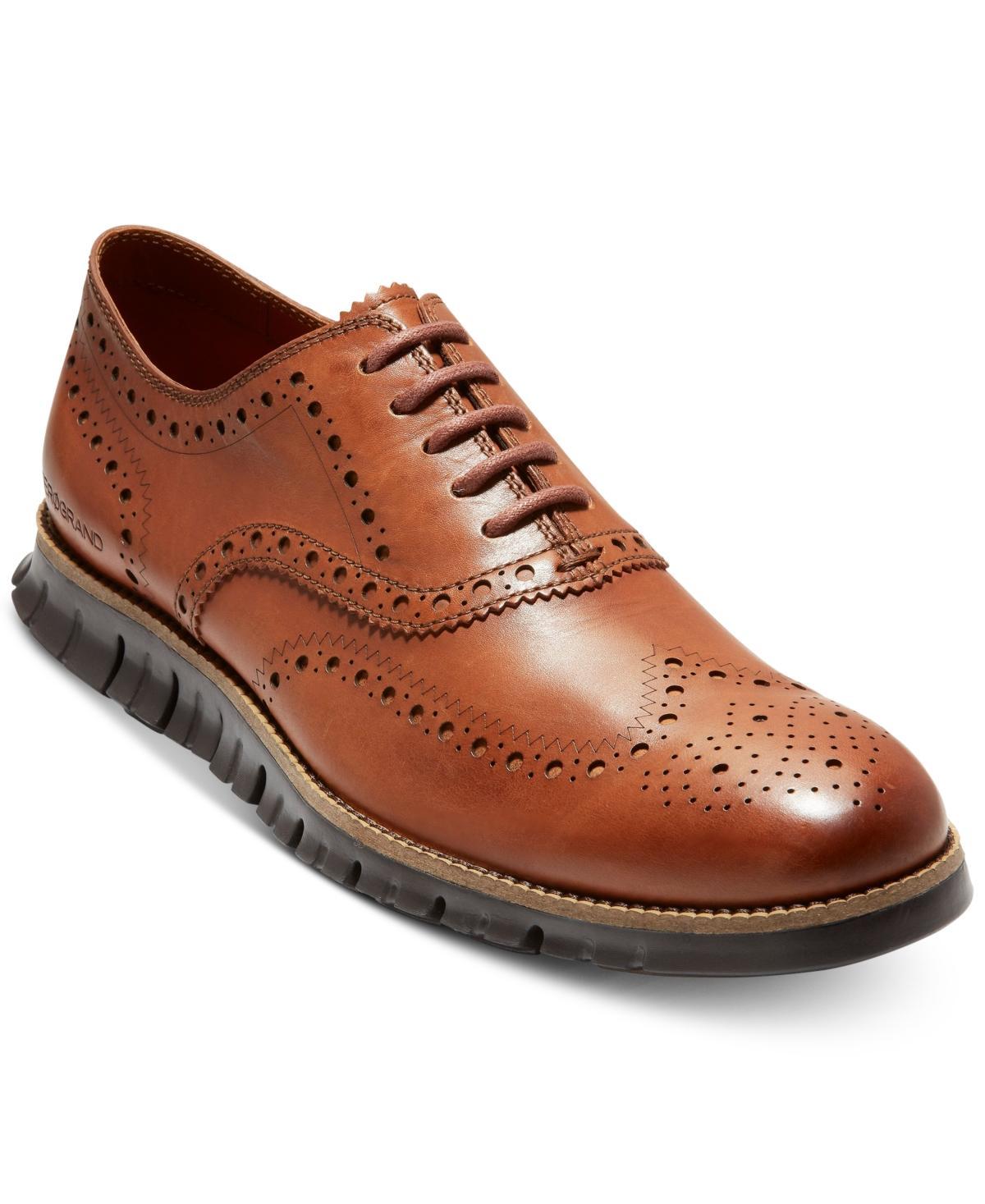 Cole Haan Mens ZERGRAND Leather Wingtip Brogue Oxfords Product Image