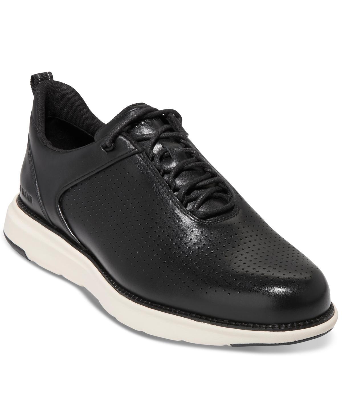 Cole Haan Grand Atlantic Textured Sneaker Black/Ivory) Men's Lace-up Boots Product Image