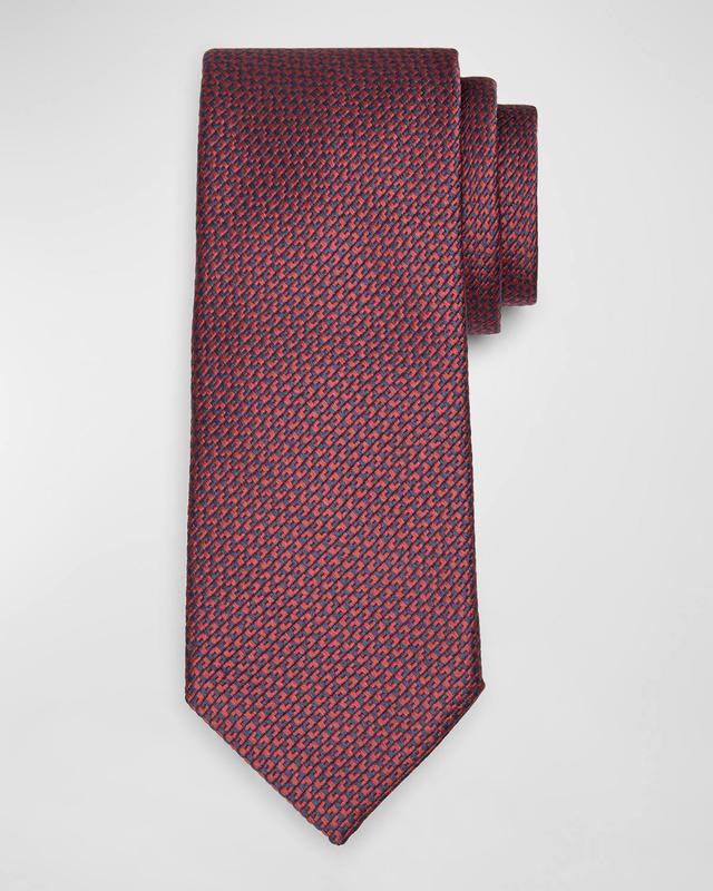 Mens Bicolor Woven Silk Tie Product Image