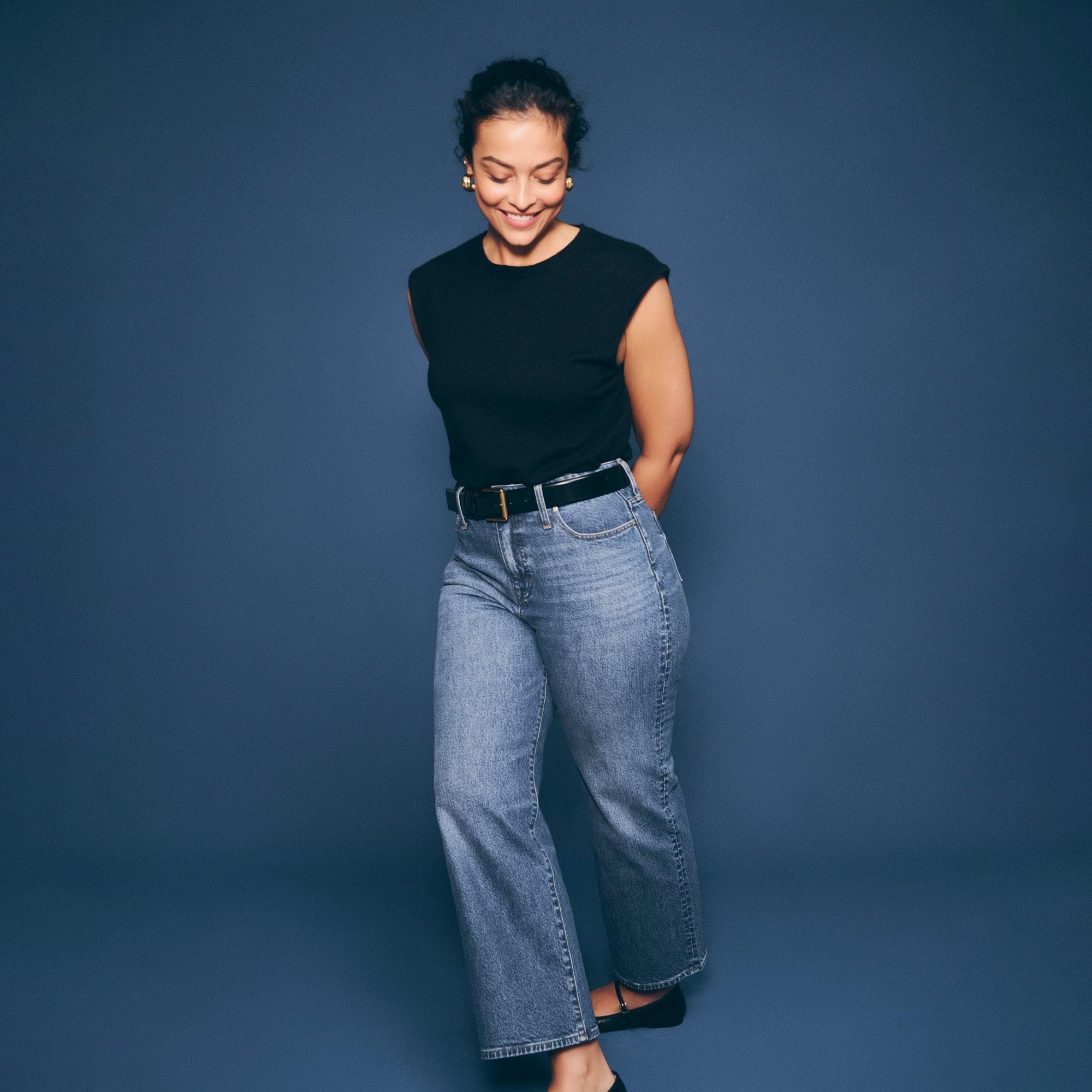 Curvy slim-wide jean in 1996 semi-stretch Product Image