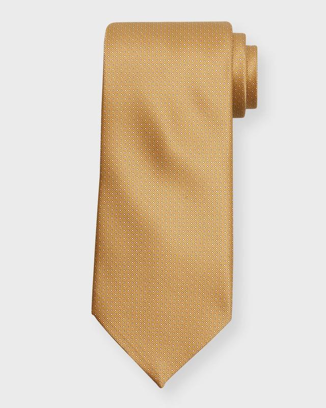 Mens Micro-Print Silk Tie Product Image