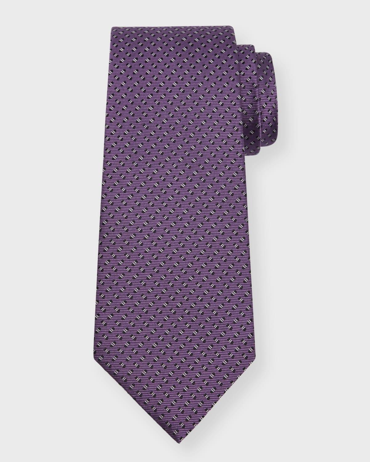 Mens Microprint Silk Tie Product Image