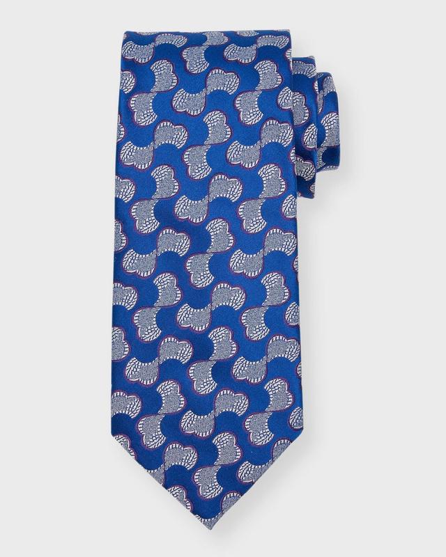 Mens Geometric Silk Tie Product Image