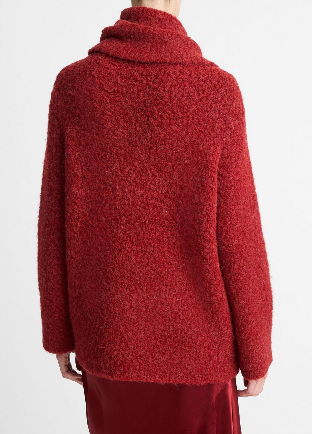 Italian Bouclé Turtleneck Tunic Sweater Product Image