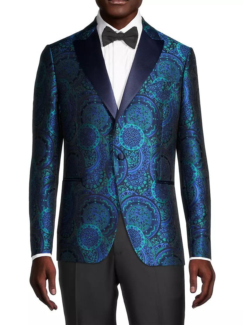 Peak Lapel Jacquard Sport Jacket Product Image