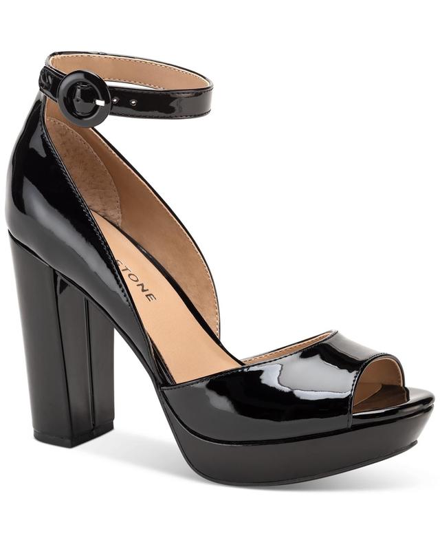 Sun + Stone Womens Reeta Peep Toe Block Heel Platform Sandals, Created for Macys Product Image