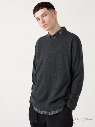 Mens Cashmere Sweater Dark Gray XL UNIQLO US Product Image