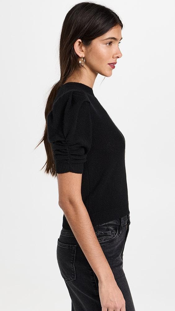 FRAME Ruched Sleeve Cashmere Sweater | Shopbop Product Image