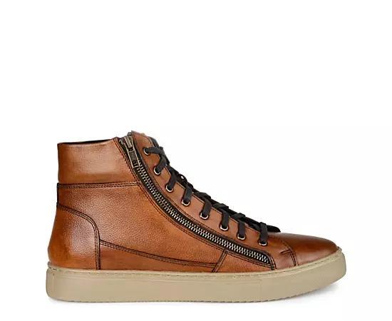 Thomas & Vine Xander Mens Leather High-Top Sneakers Product Image