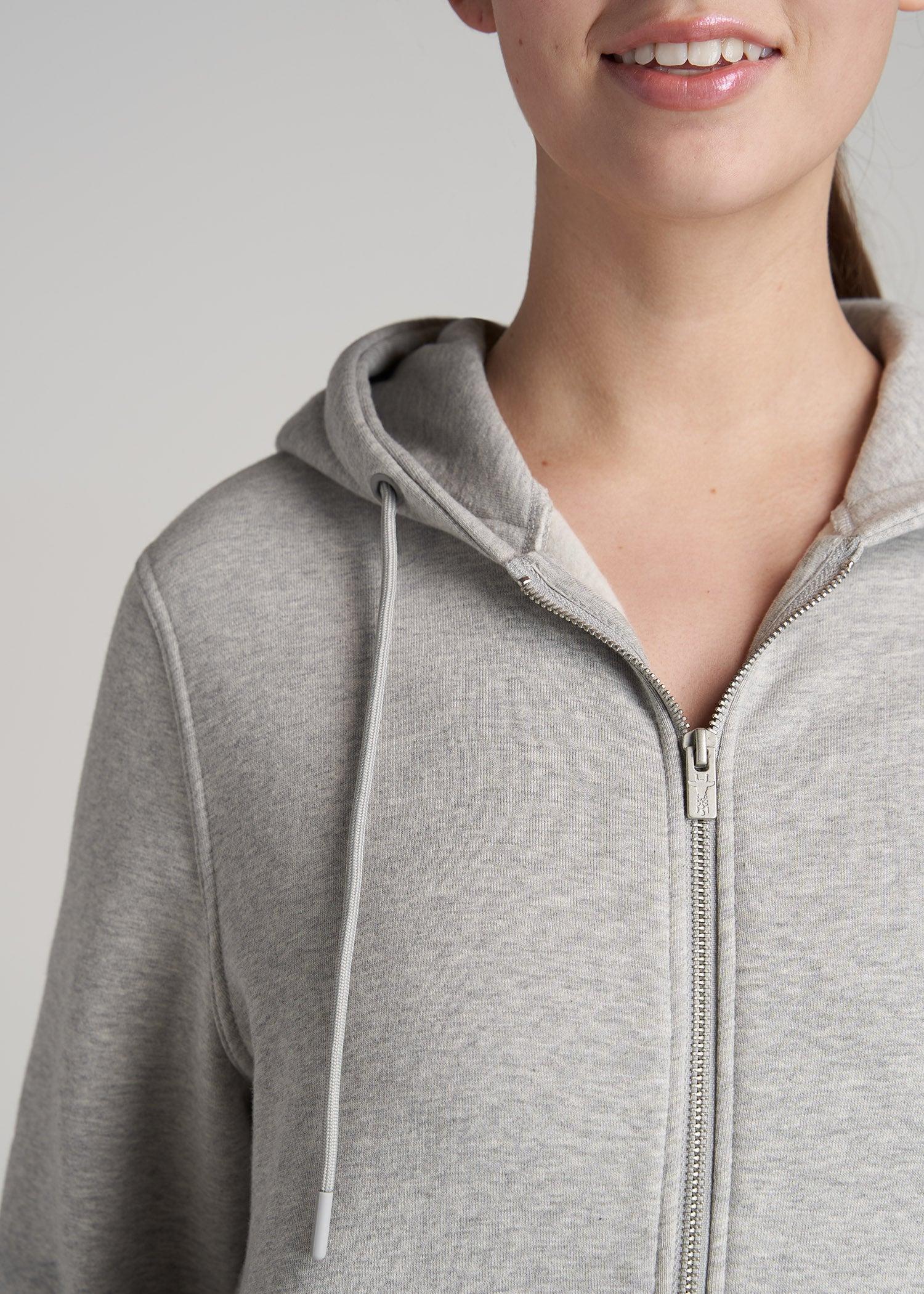 Wearever Fleece Full-Zip Women's Tall Hoodie in Grey Mix Female Product Image