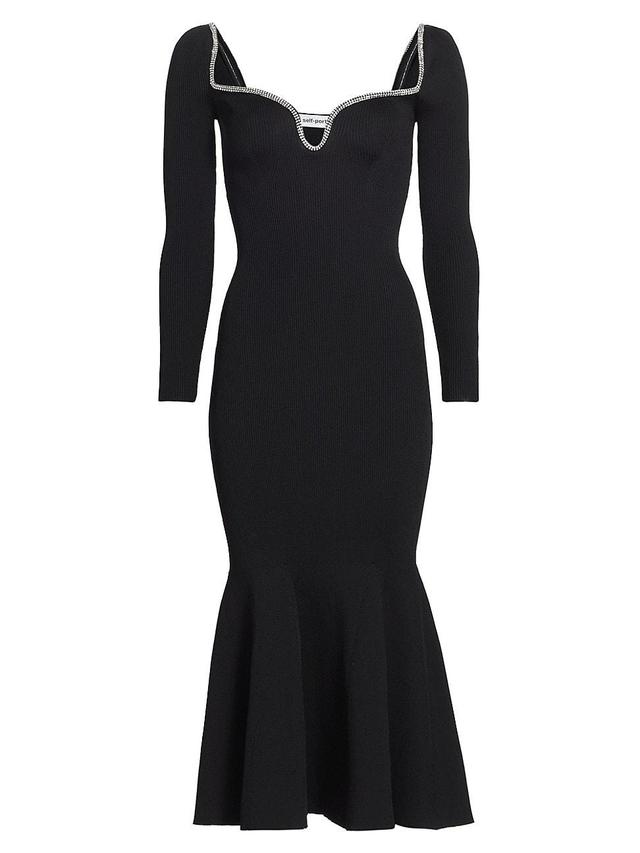 Womens Diamante Trim Midi-Dress Product Image