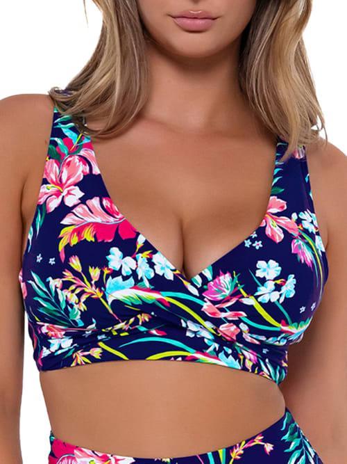 Printed Underwire Wrap Bikini Top Product Image