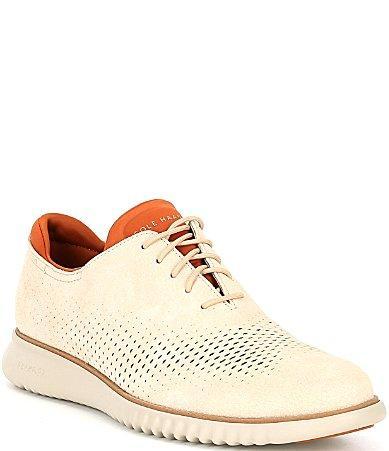 Cole Haan Mens 2.ZERGRAND Nubuck Stitchlite Laser Cut Oxfords Product Image