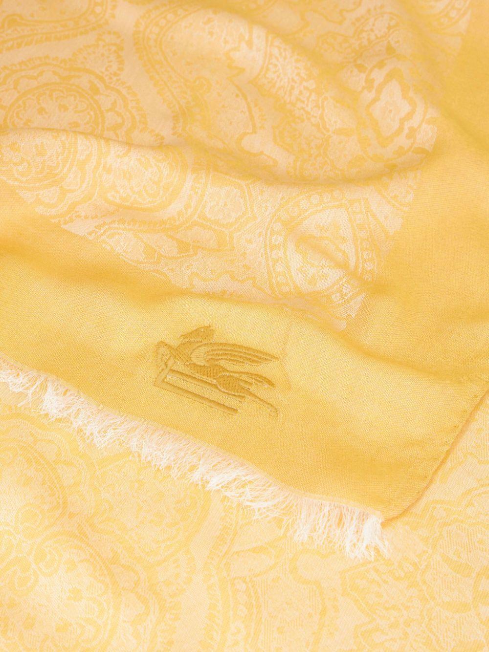 ETRO Pegaso-motif Jacquard Scarf In Yellow Product Image