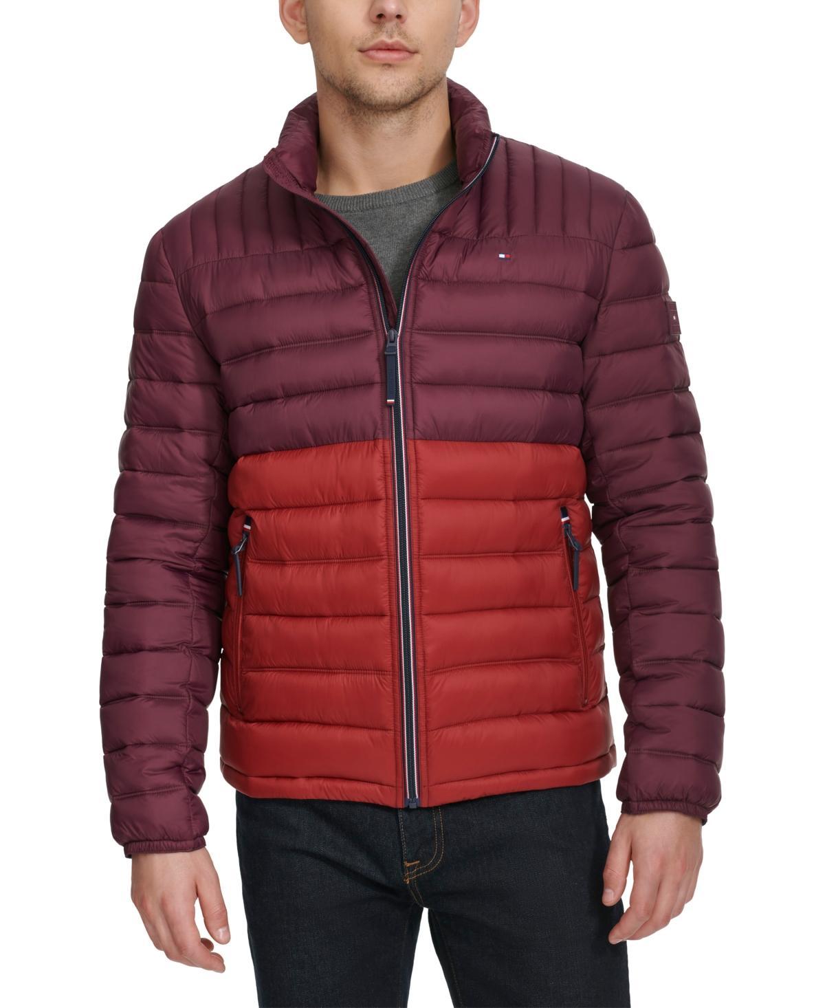 Big & Tall Tommy Hilfiger Stand Collar Packable Puffer Jacket, Mens Black Product Image